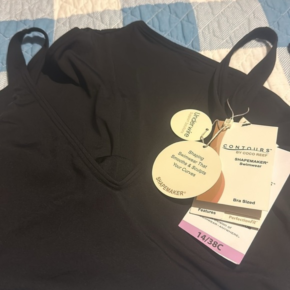 NWT: Coco Reef Contours Slimming Stellar Shirred Side Tie One Piece 14/38C - Picture 14 of 16